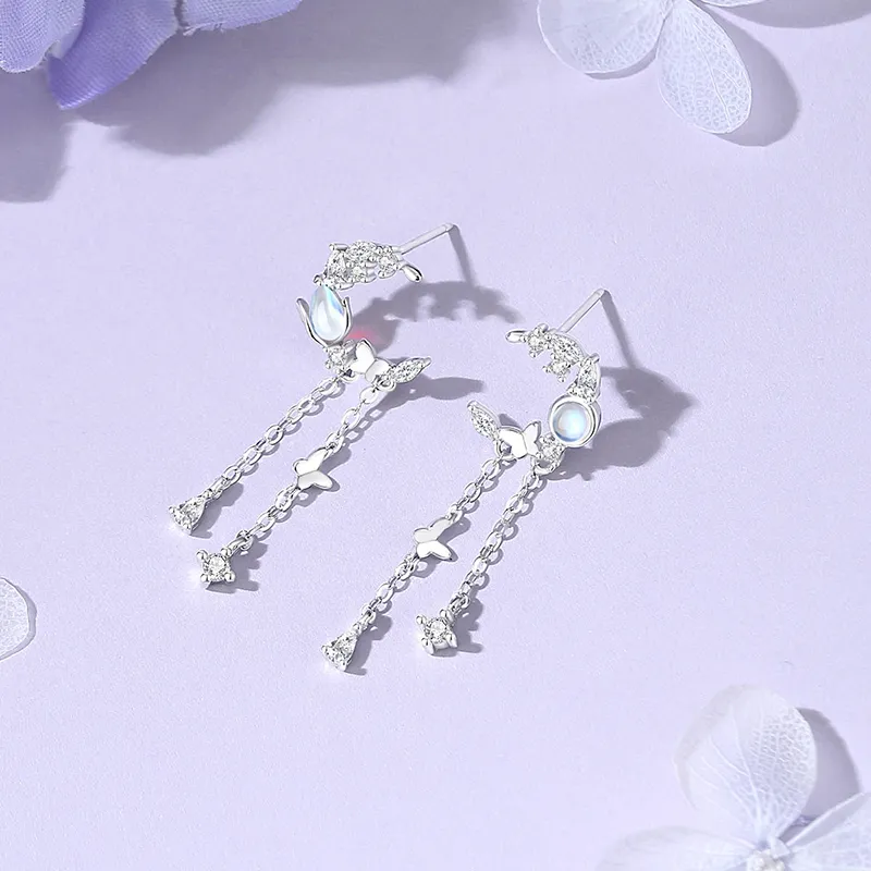 R Z Y S925 Silver Earrings Women's-2