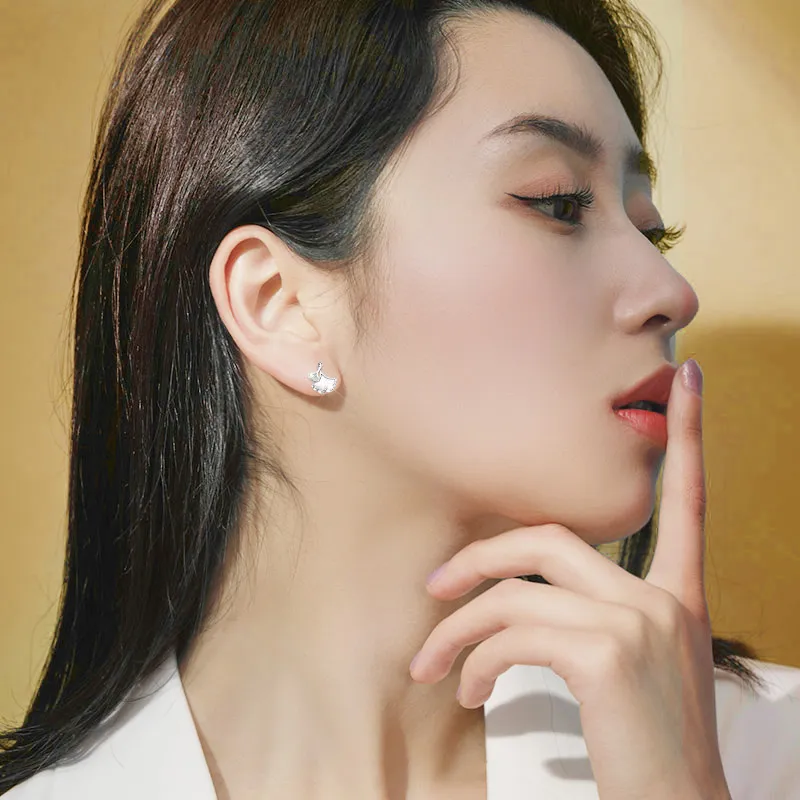 R Z Y S999 Sterling Silver Stud Earrings Women's-12