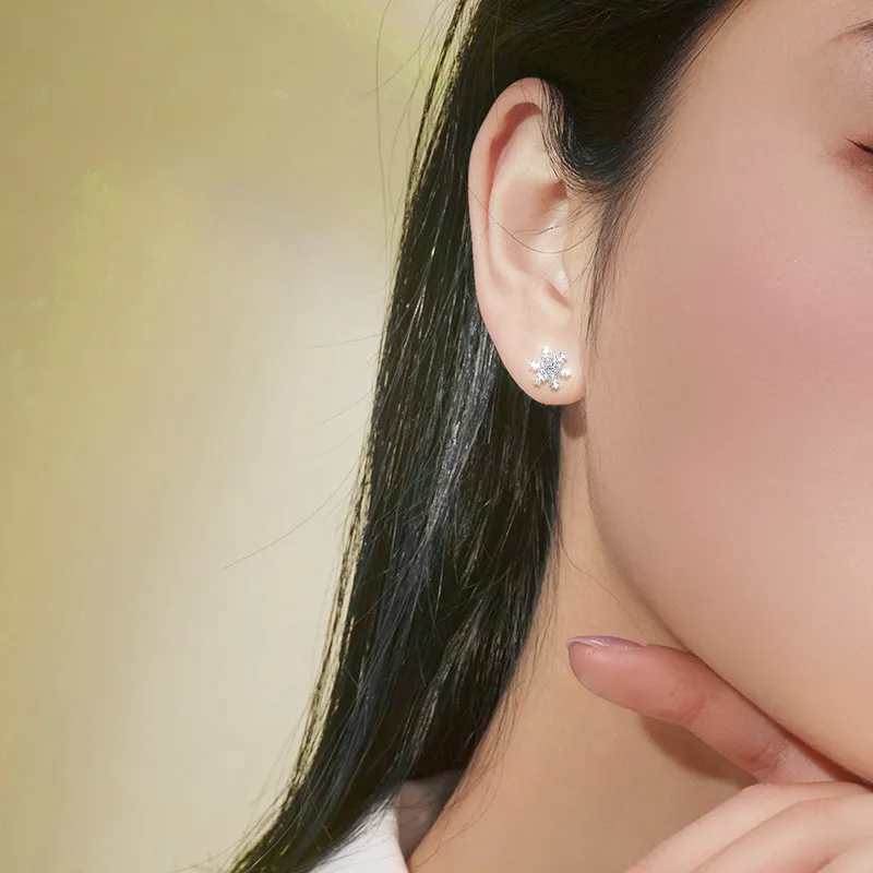 R Z Y S999 Sterling Silver Stud Earrings Women's-7