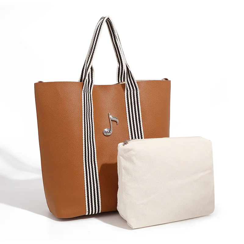 KKA PU Handbag Regular Women's Brown/Black/White-4
