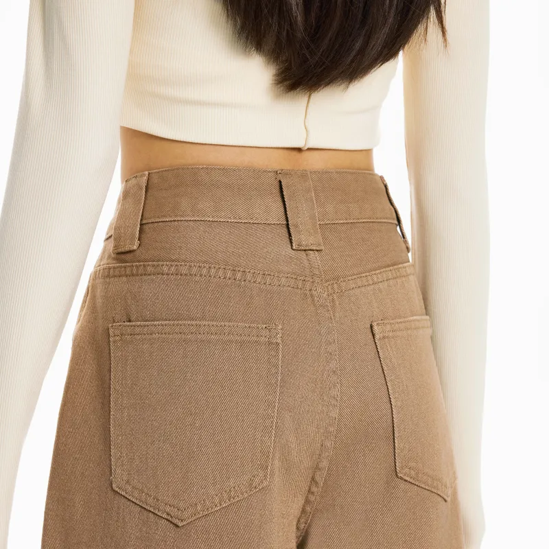 Vine Color Jeans Women's Latte Brown-33