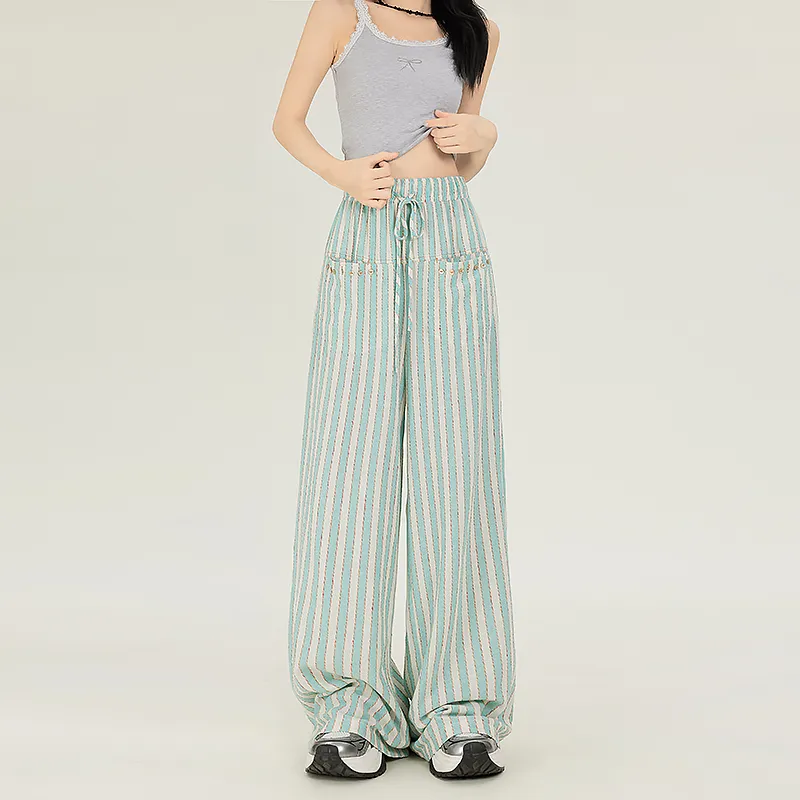 Kazakhstan Casual Pants Women's Lake Green-3