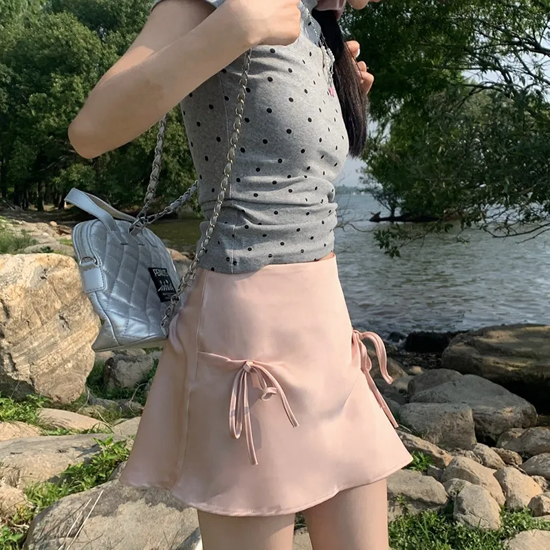 Kazakhstan Casual Short Skirts Women's Pink-6