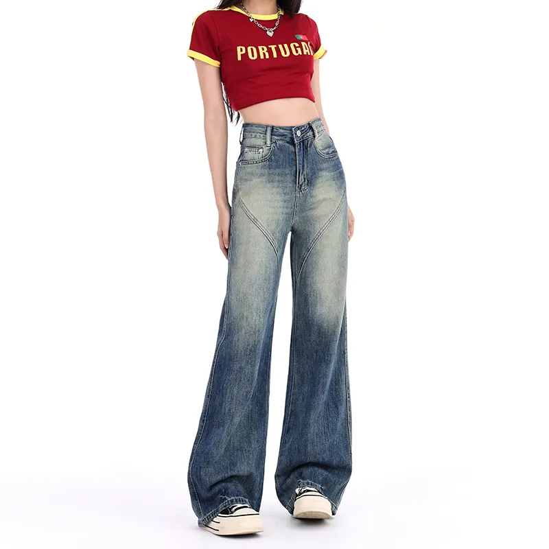 Kazakhstan Jeans Women's Vintage Blue-5