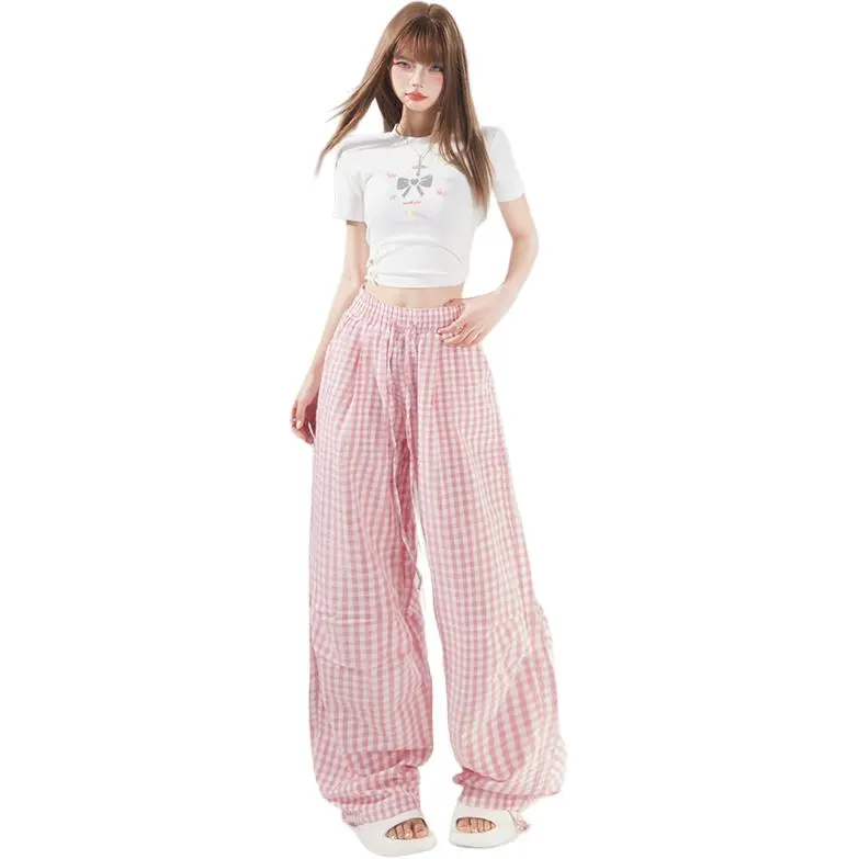 Kazakhstan Casual Pants Women's Pink-11