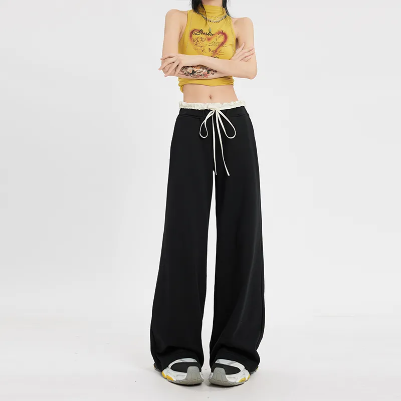 Kazakhstan Casual Pants Women's Black-9