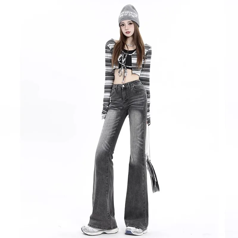 Kazakhstan Jeans Women's Vintage Blue Smoke Gray-6
