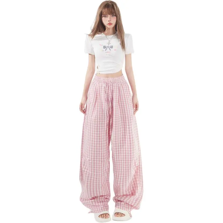 Kazakhstan Casual Pants Women's Pink-10