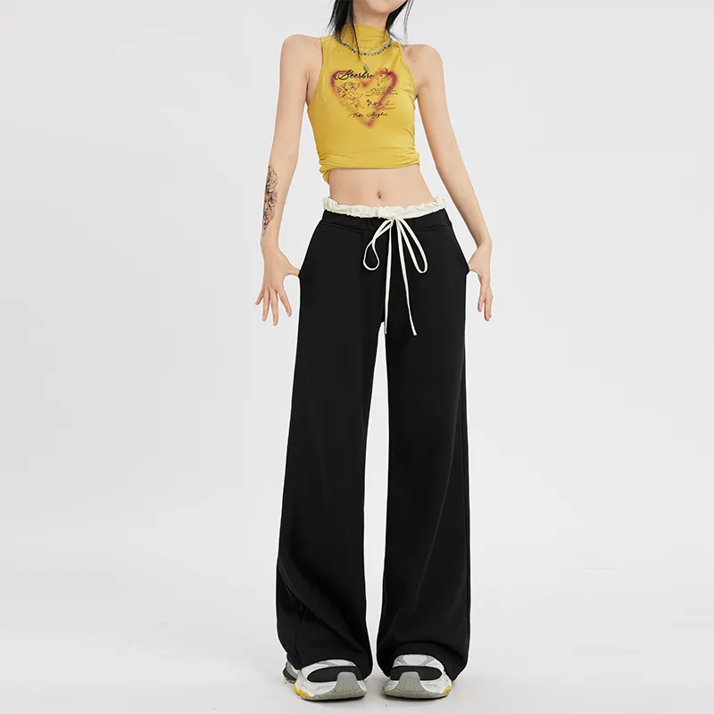 Kazakhstan Casual Pants Women's Black-12