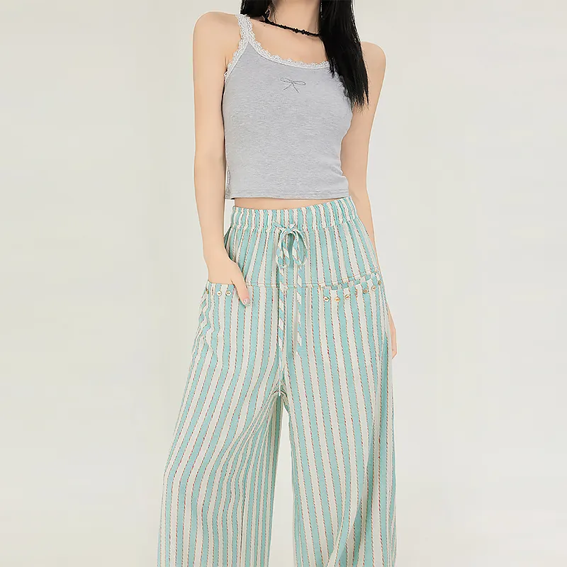Kazakhstan Casual Pants Women's Lake Green-7