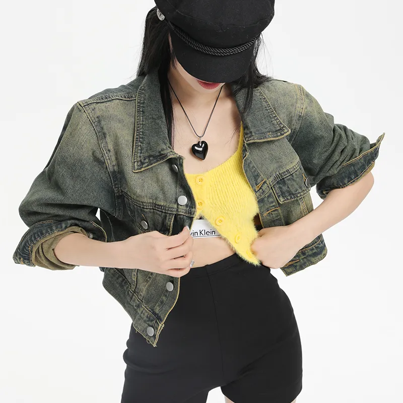 Kazakhstan Denim Jacket Women's Vintage Blue-2