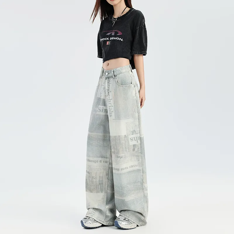 Kazakhstan Jeans Women's Gray Blue-1