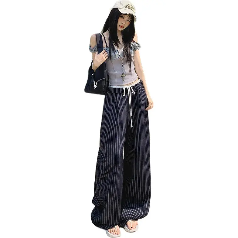 Kazakhstan Casual Pants Women's Dark Blue-9