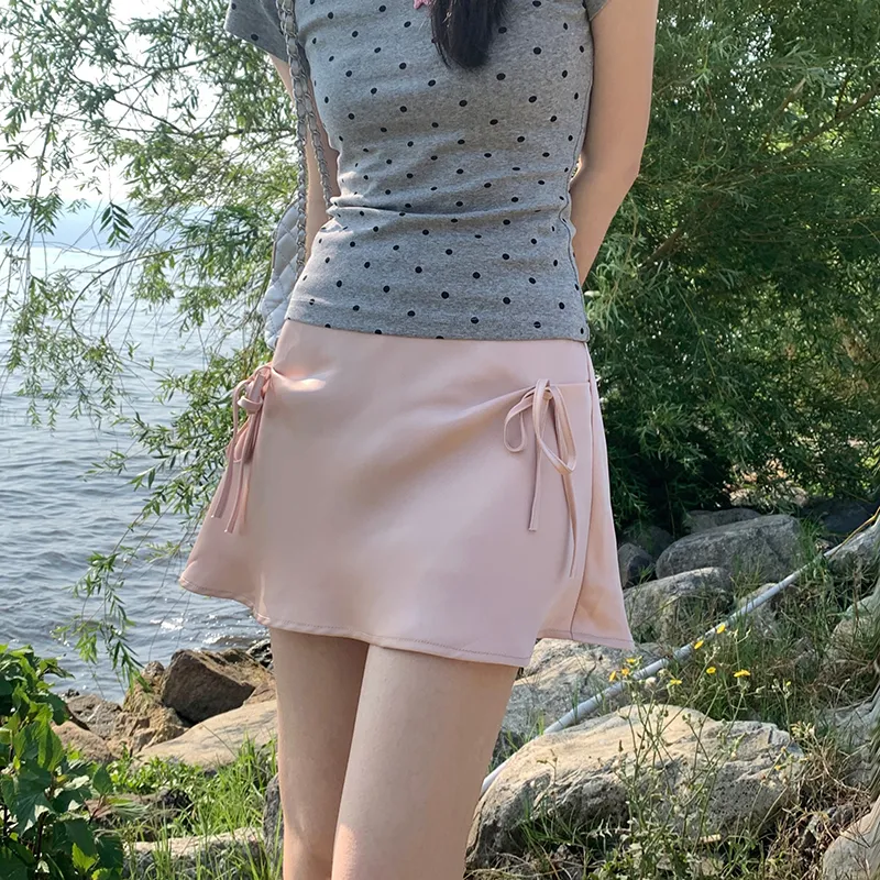 Kazakhstan Casual Short Skirts Women's Pink-2