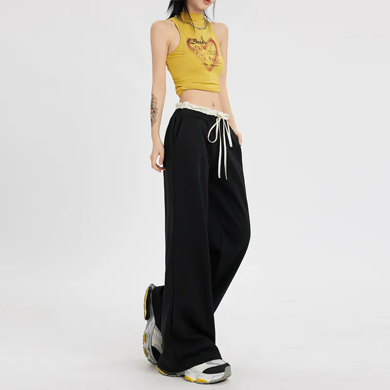 Kazakhstan Casual Pants Women's Black-11