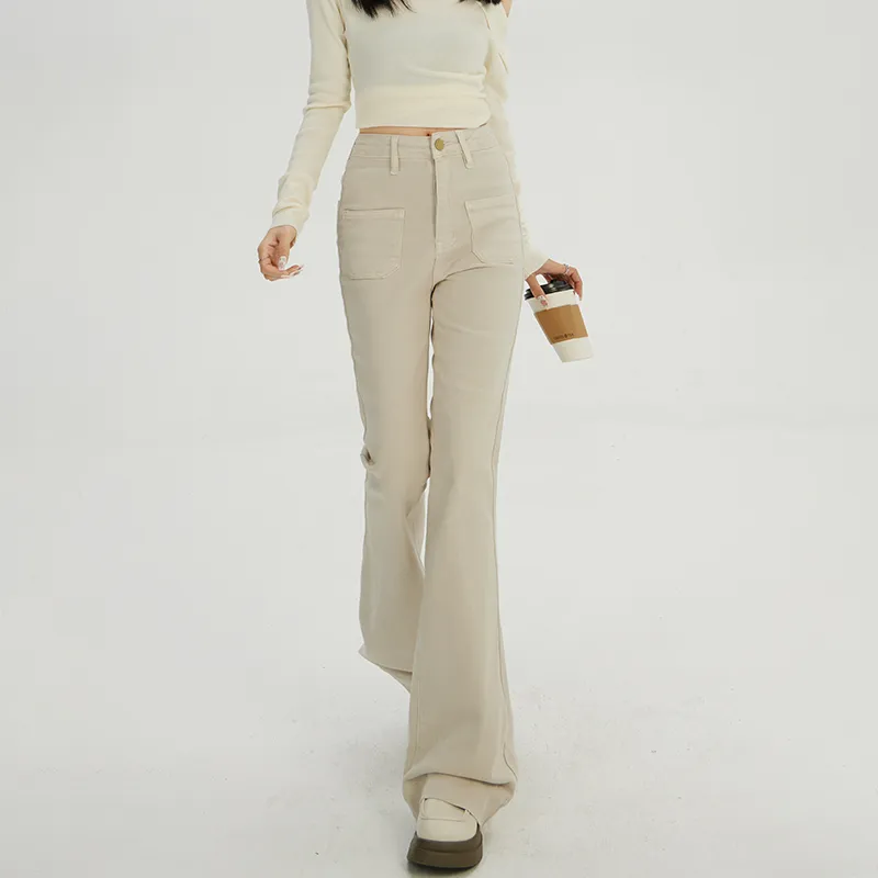 Kazakhstan Jeans Women's Apricot-4