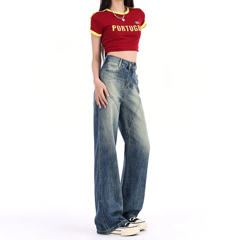 Kazakhstan Jeans Women's Vintage Blue-10