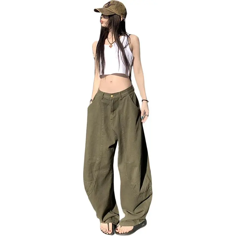 Kazakhstan Jeans Women's Olive Green-11