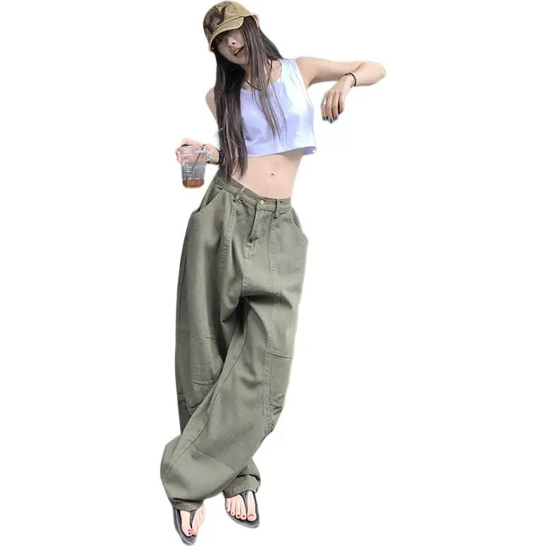 Kazakhstan Jeans Women's Olive Green-12