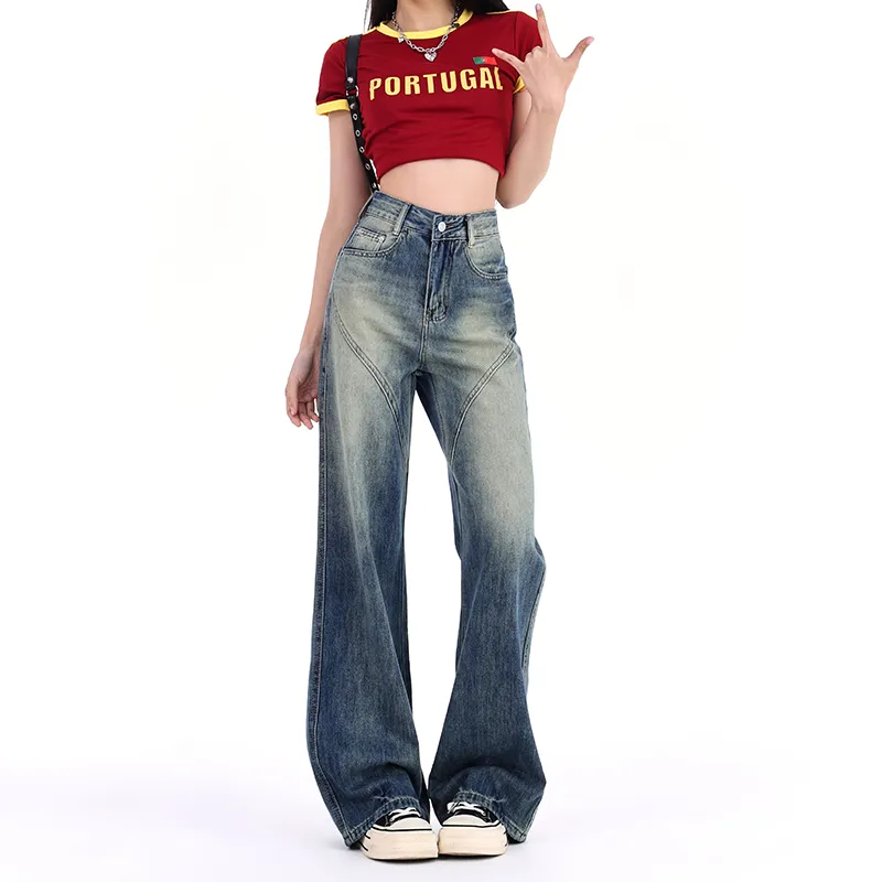 Kazakhstan Jeans Women's Vintage Blue-8