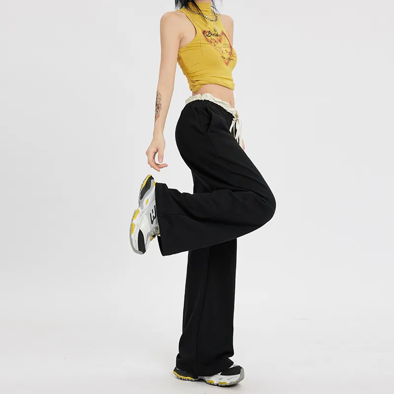 Kazakhstan Casual Pants Women's Black-10