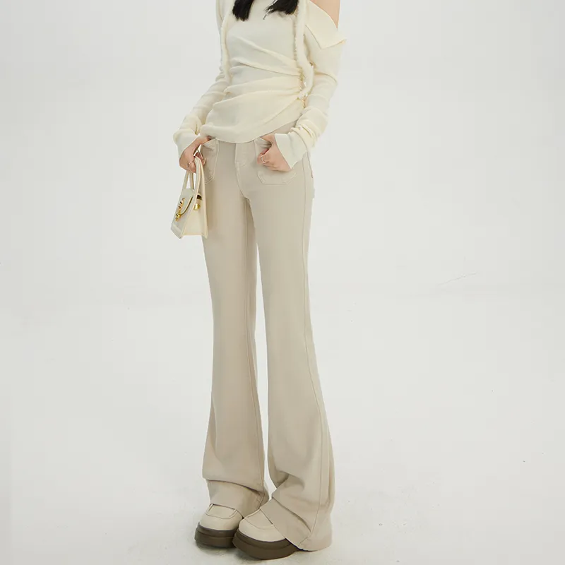 Kazakhstan Jeans Women's Apricot-5