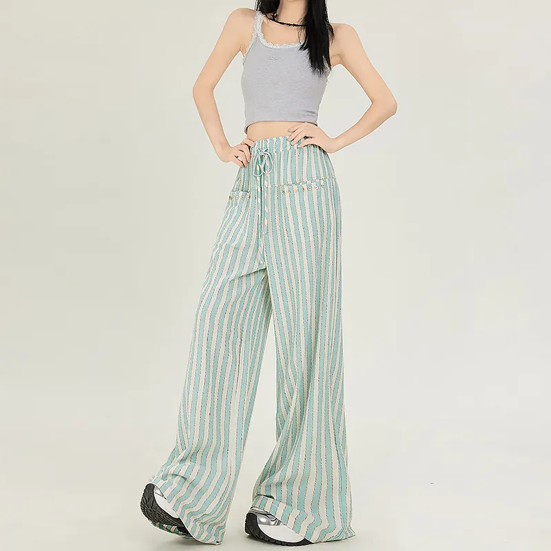 Kazakhstan Casual Pants Women's Lake Green-6