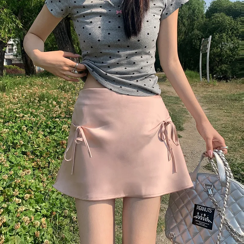 Kazakhstan Casual Short Skirts Women's Pink-5