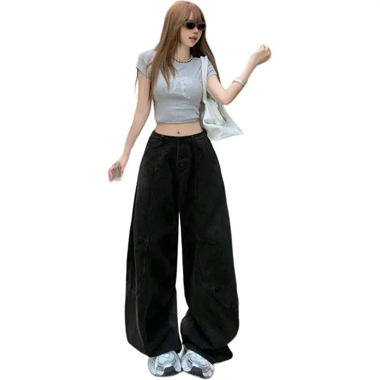 Kazakhstan Jeans Women's Black Gray-7