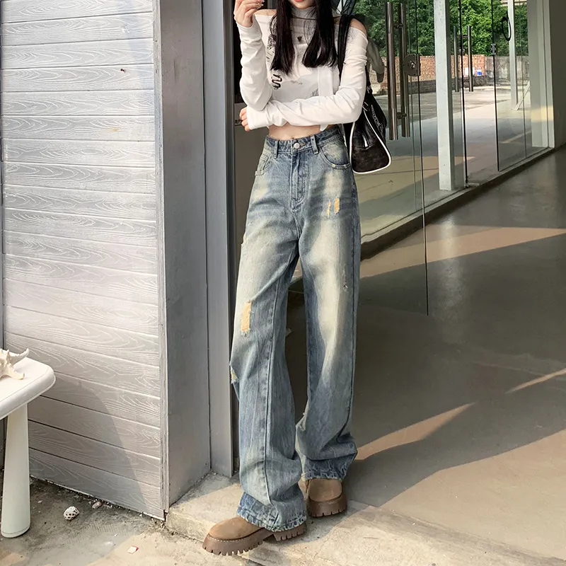Kazakhstan Jeans Women's Vintage Blue-5