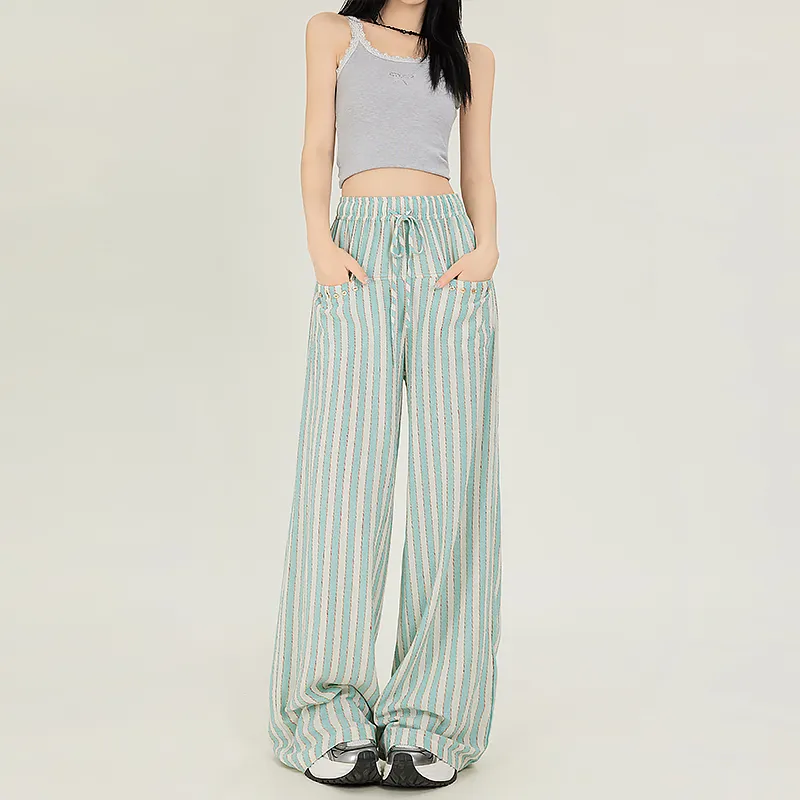 Kazakhstan Casual Pants Women's Lake Green-2
