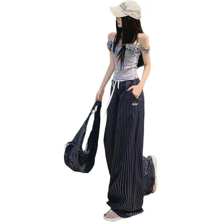 Kazakhstan Casual Pants Women's Dark Blue-10