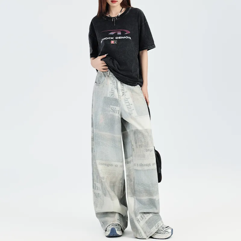 Kazakhstan Jeans Women's Gray Blue-3