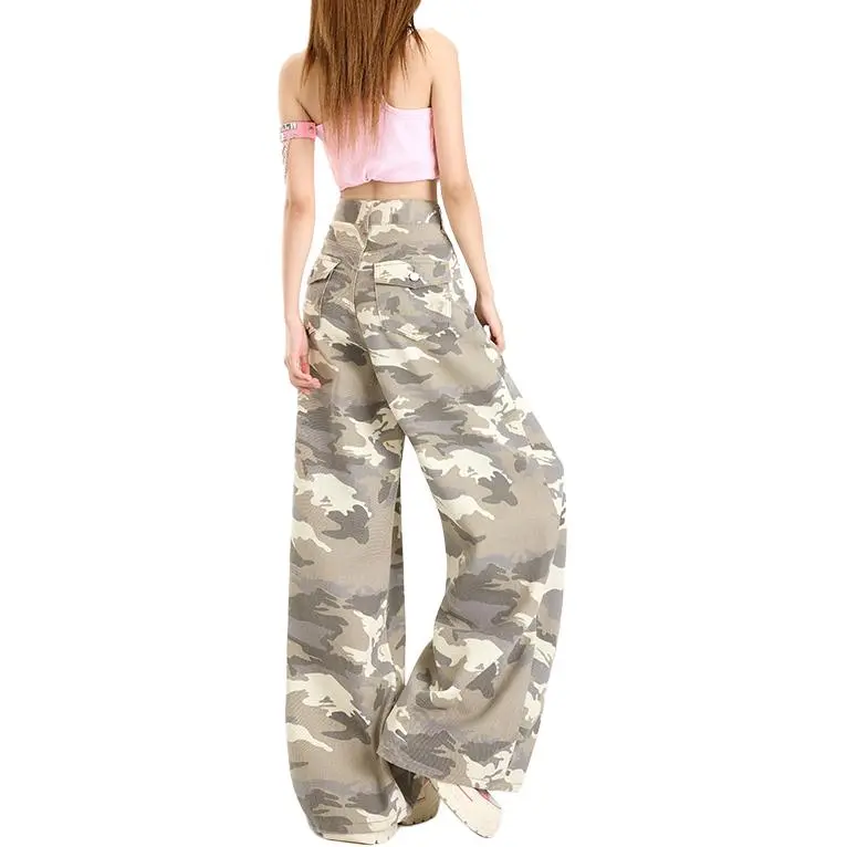 Kazakhstan Jeans Women's Camouflage Apricot-6
