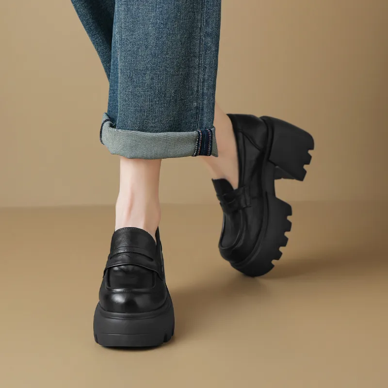 OCCAMAN Chunky Heel High Heels 8.5cm Women's-4