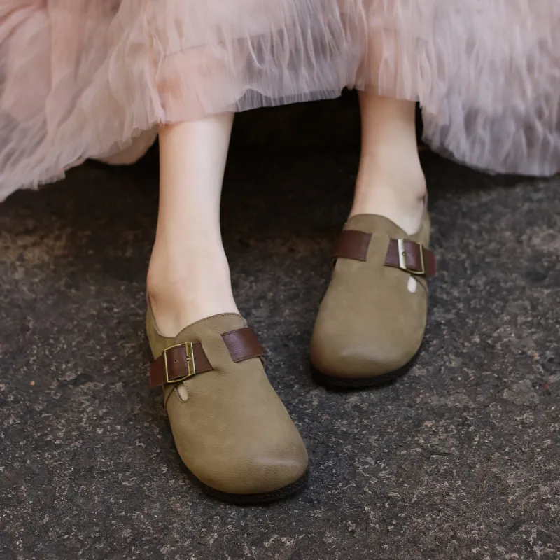 OCCAMAN Boken Shoes Casual Single Shoes 1.4cm Women's-8