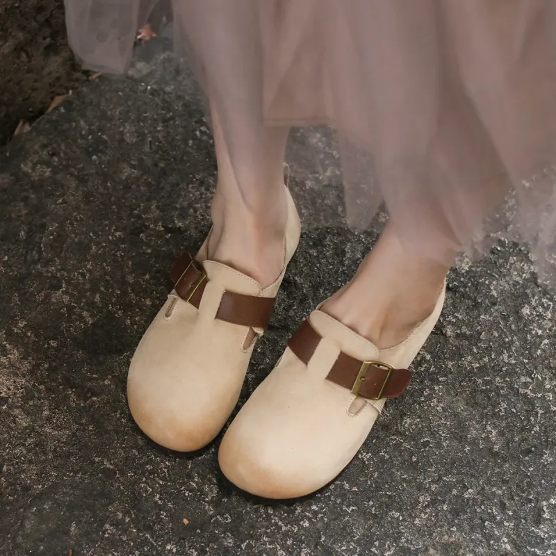 OCCAMAN Boken Shoes Casual Single Shoes 1.4cm Women's-3