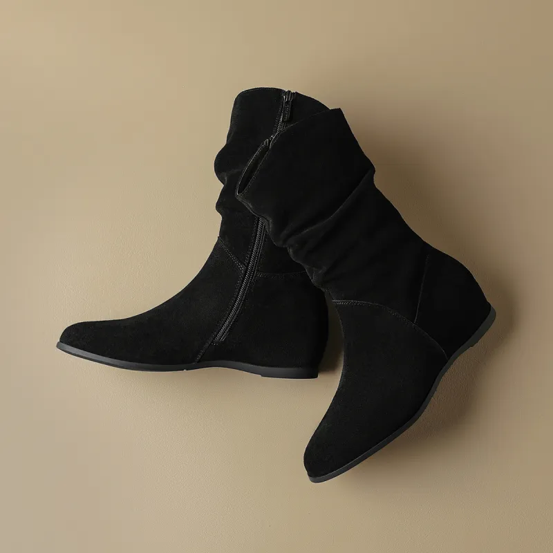 OCCAMAN Ankle Boots 1cm Women's Black-2