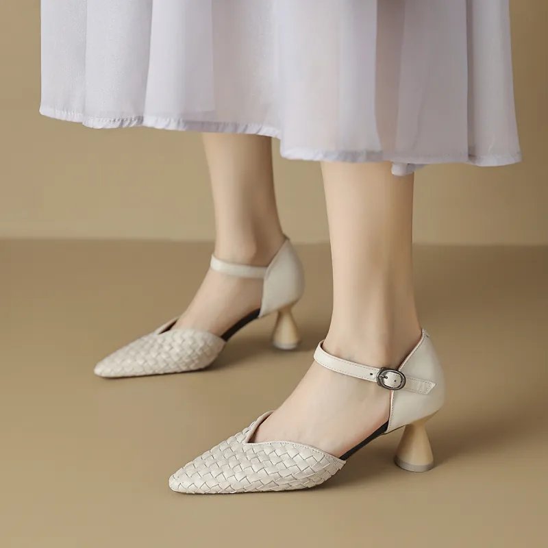 OCCAMAN Spool Heel High Heels 6cm Women's-5