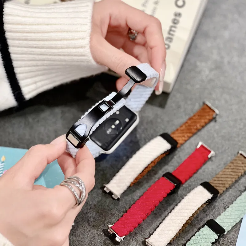 CHUANGYIDA Huawei Honor Compatibility Watch Band 135~200mm Corduroy Material-2