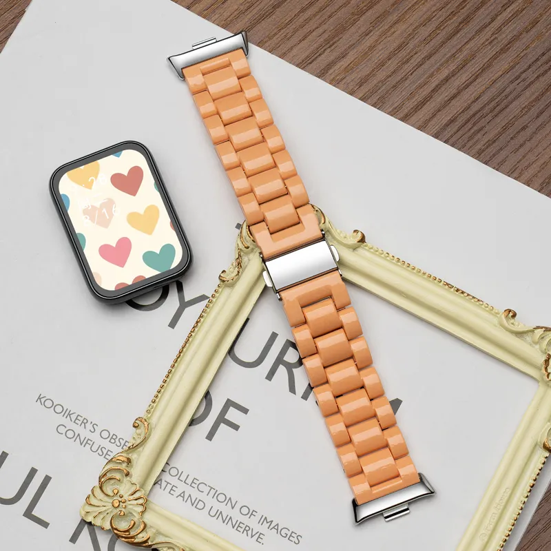 CHUANGYIDA Xiaomi Red Beige Compatibility Watch Band 130 230mm PC Material-14