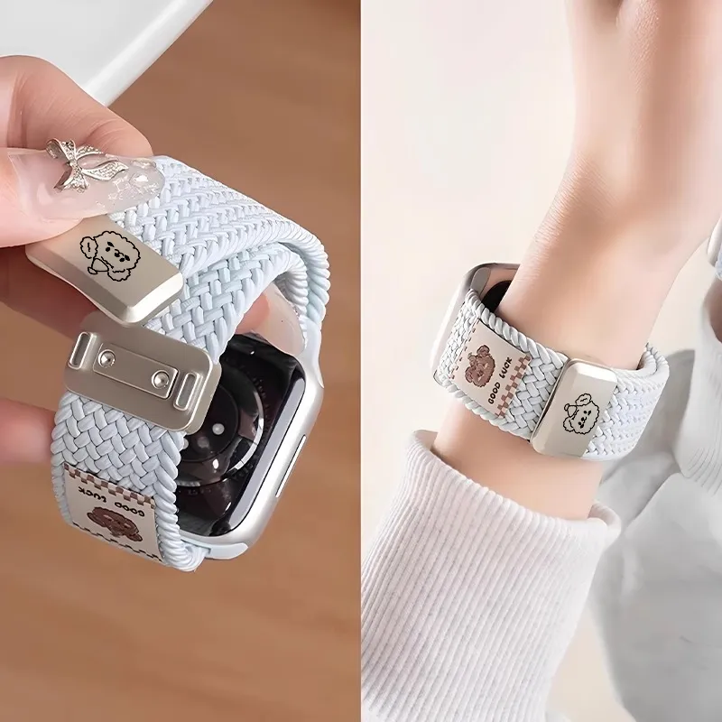 CHUANGYIDA Apple Compatibility Watch Band 135 215mm Fabric Material-2