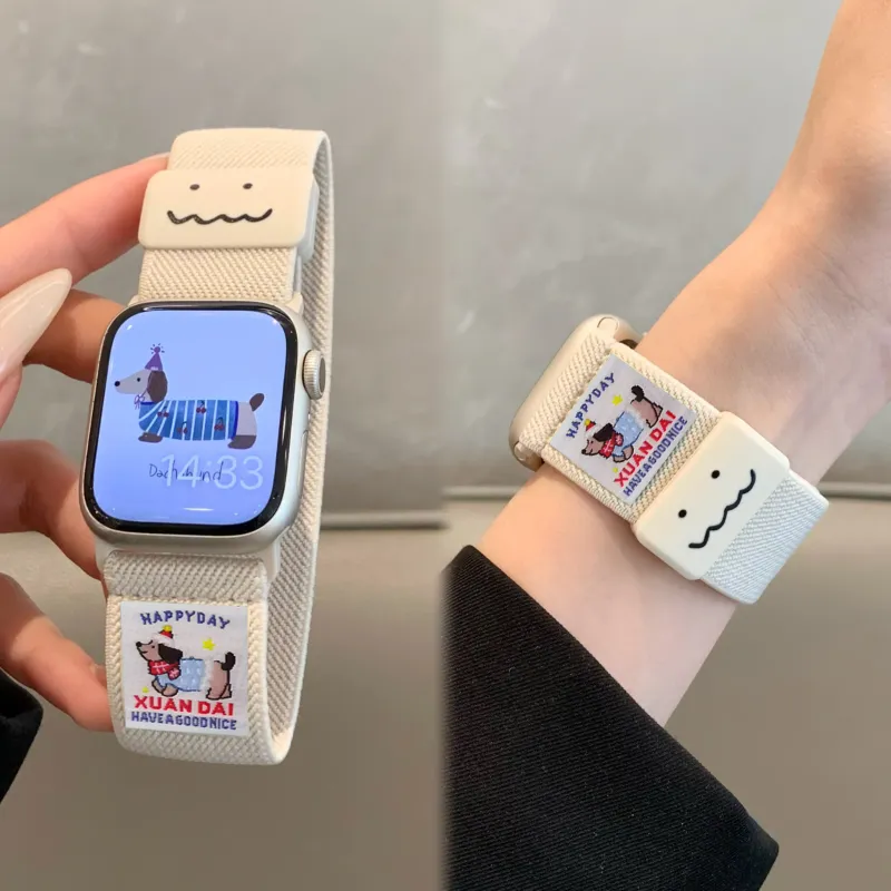 CHUANGYIDA Apple Compatibility Watch Band 145~208mm Nylon Material-1