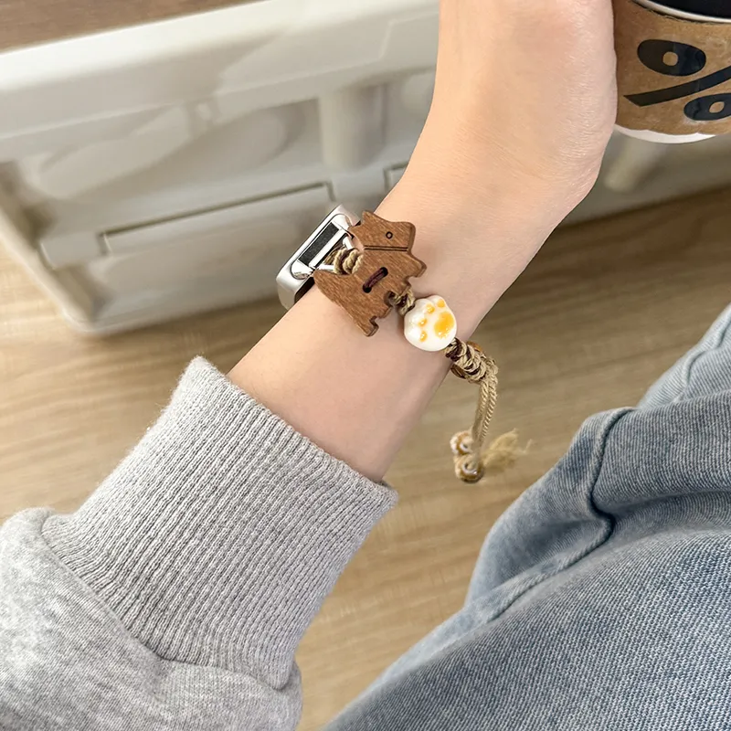 CHUANGYIDA Huawei Honor Compatibility Watch Band 145~200mm Made Of Wood-9