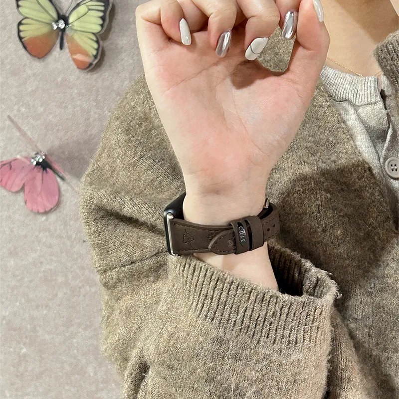 CHUANGYIDA Xiaomi Compatibility Watch Band 145~210mm Suede Material-3