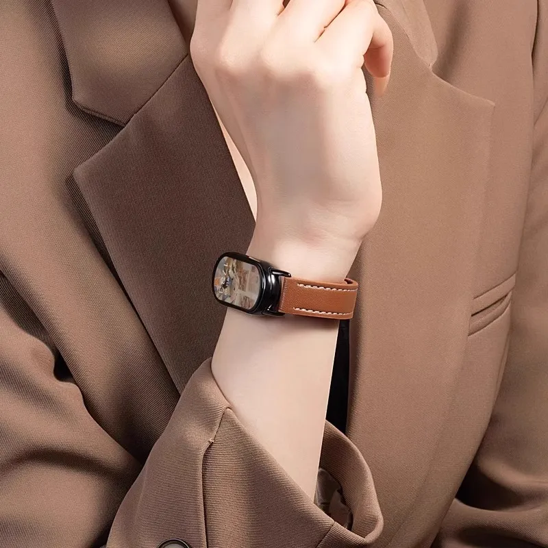 CHUANGYIDA Xiaomi Compatibility Watch Band 145~210mm Genuine Leather Material-4