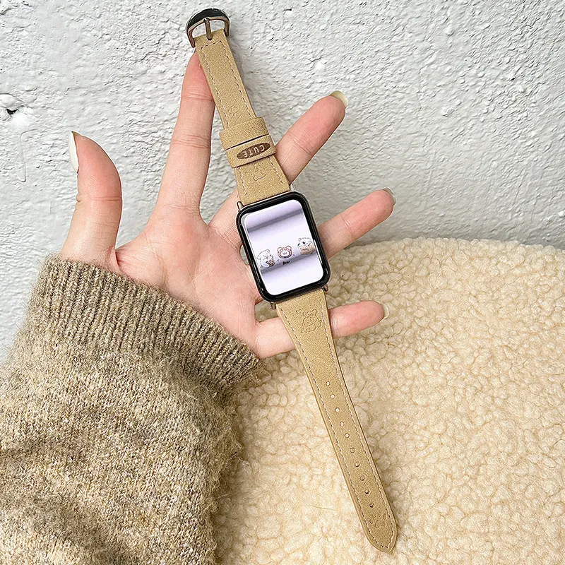 CHUANGYIDA Xiaomi Compatibility Watch Band 145~210mm Suede Material-18