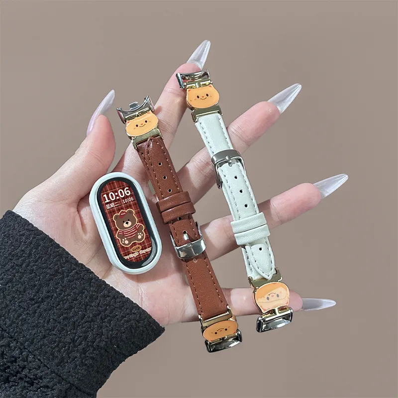 CHUANGYIDA Xiaomi Compatibility Watch Band 130 180mm Leather, Metal-12