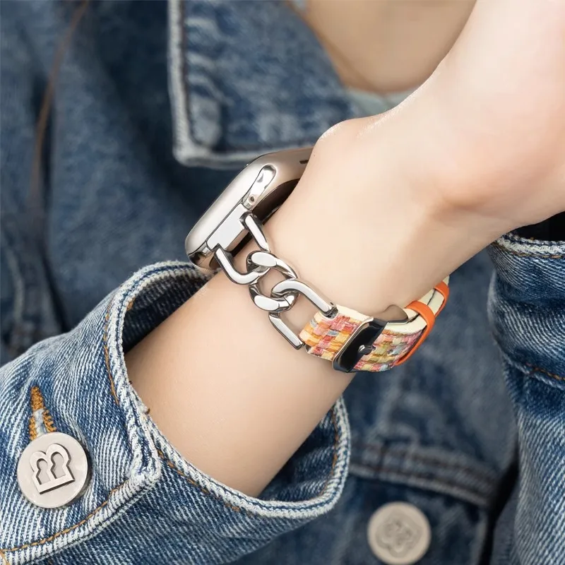 CHUANGYIDA Watch Bands Single Breasted PVC Leather Unisex-3