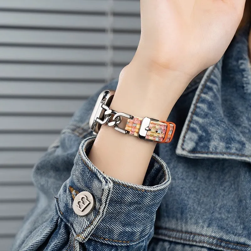 CHUANGYIDA Watch Bands Single Breasted PVC Leather Unisex-4